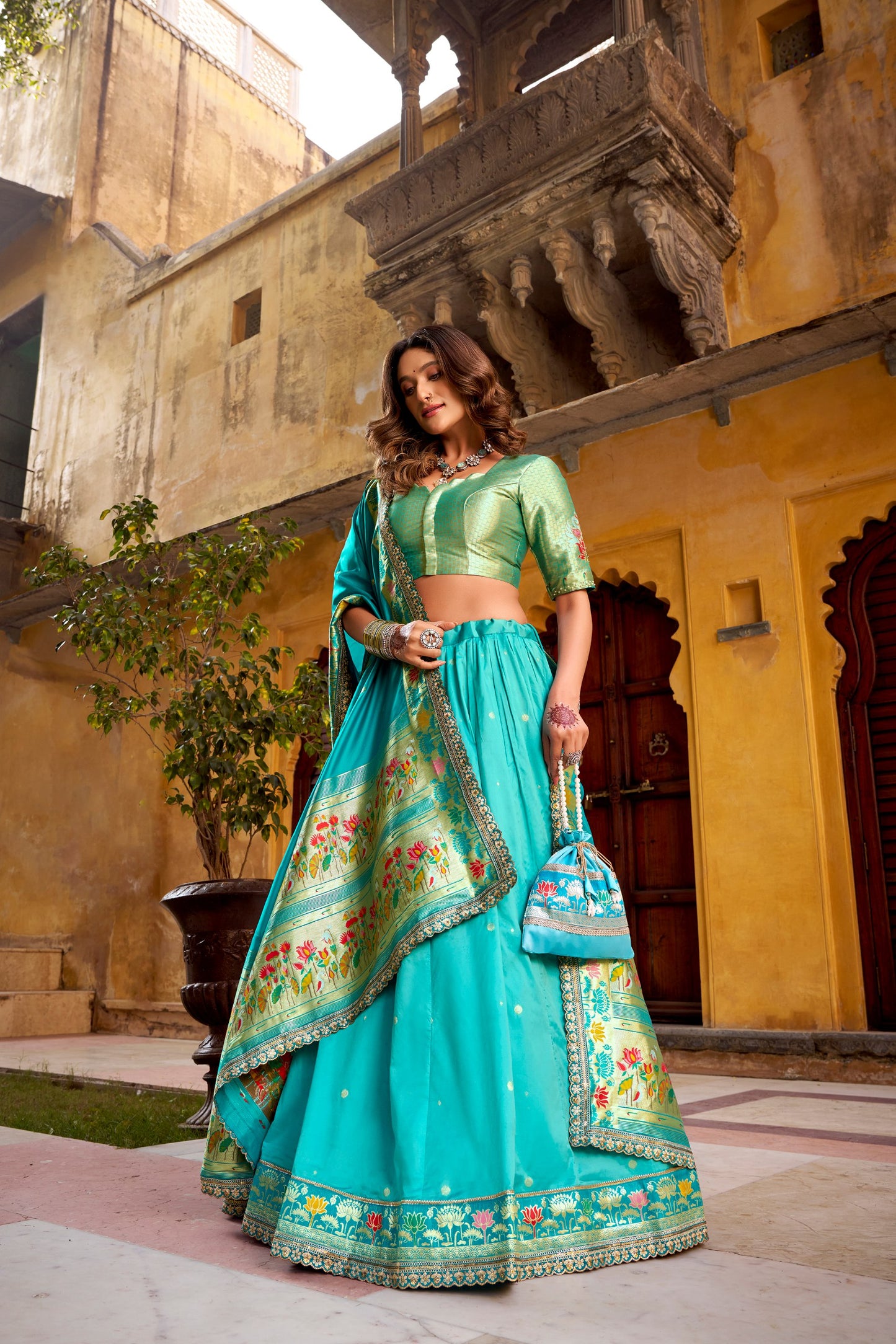 Soft Silk Paithani Lehenga Choli