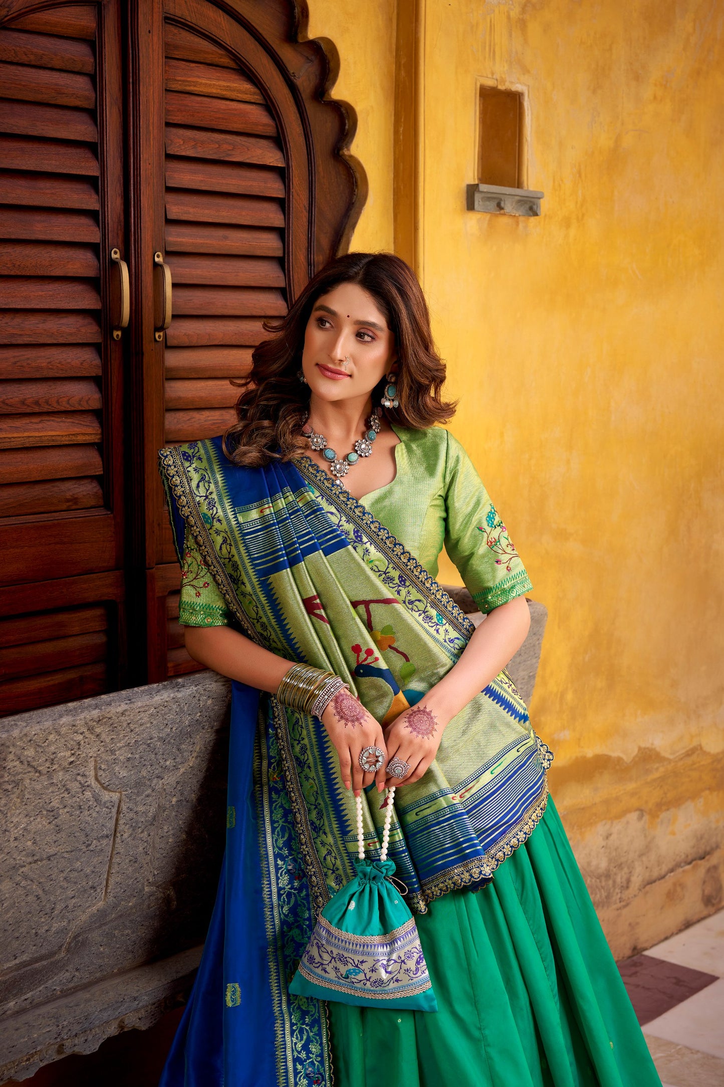 Soft Silk Paithani Lehenga Choli
