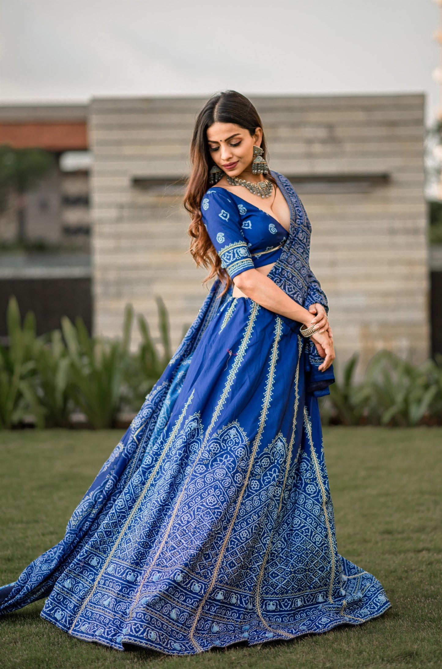 Vaishali Silk Bnadhani Lehenga Choli