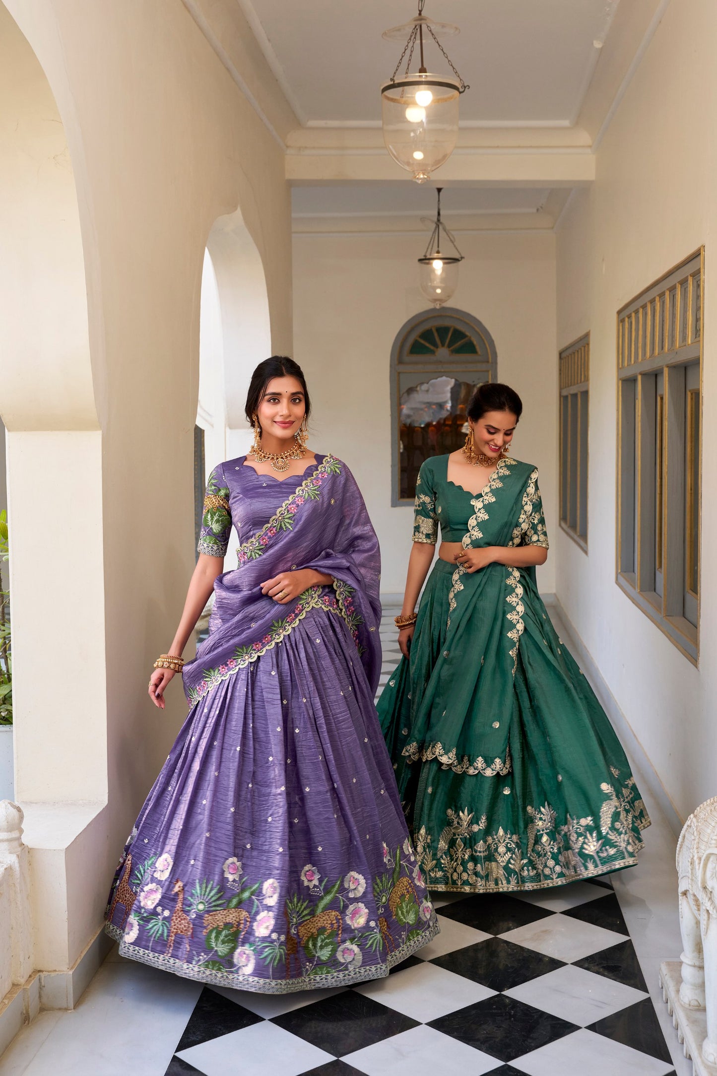Gold Crush Wedding Lehenga Choli