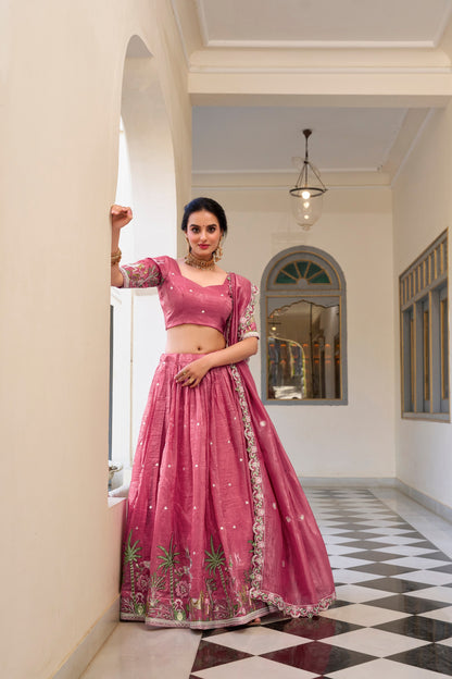 Gold Crush Wedding Lehenga Choli