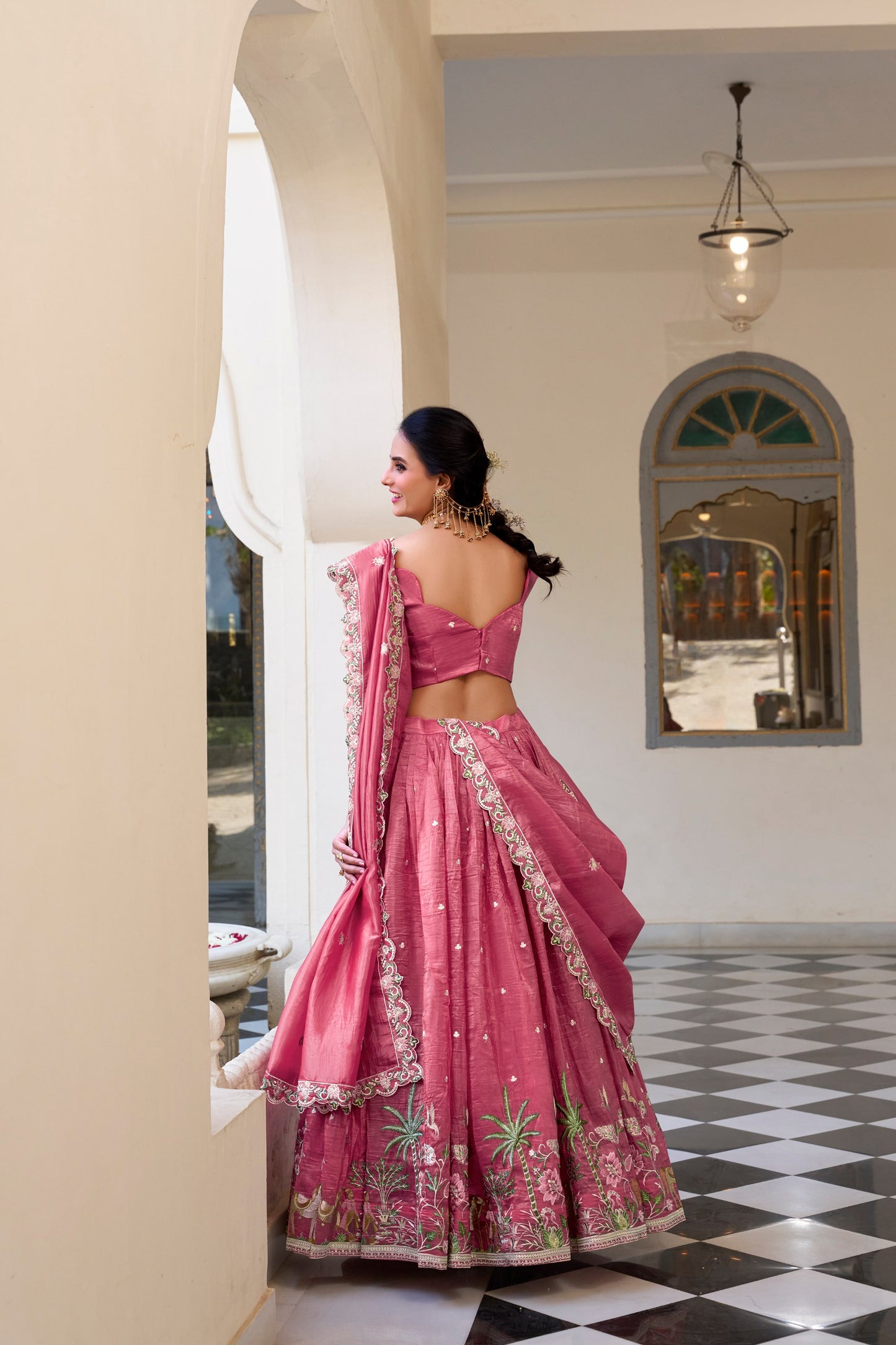 Gold Crush Wedding Lehenga Choli