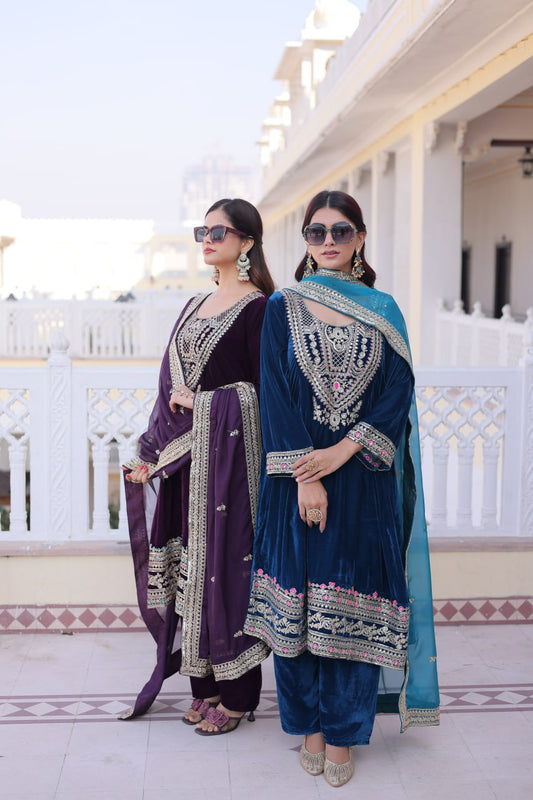 Velvet Kurti Pair