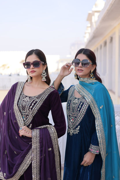 Velvet Kurti Pair