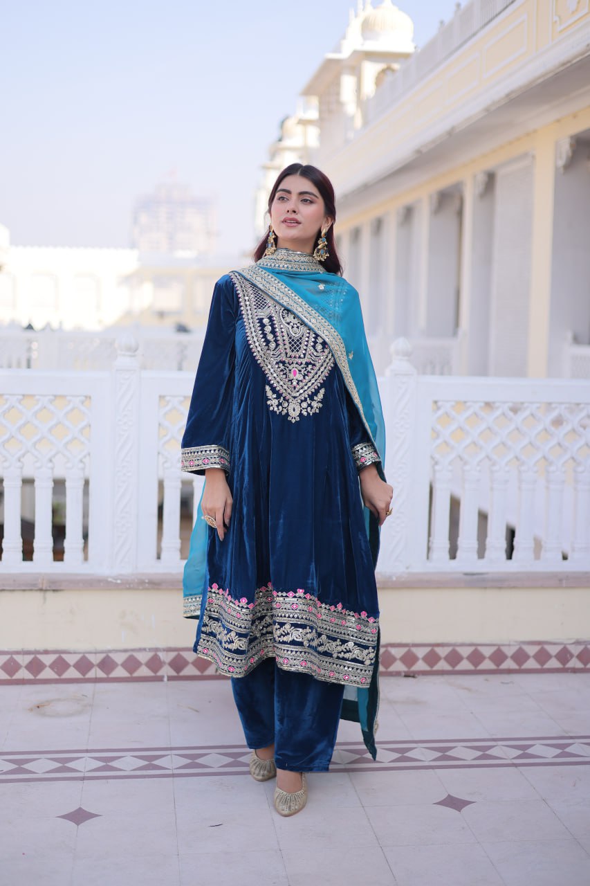 Velvet Kurti Pair