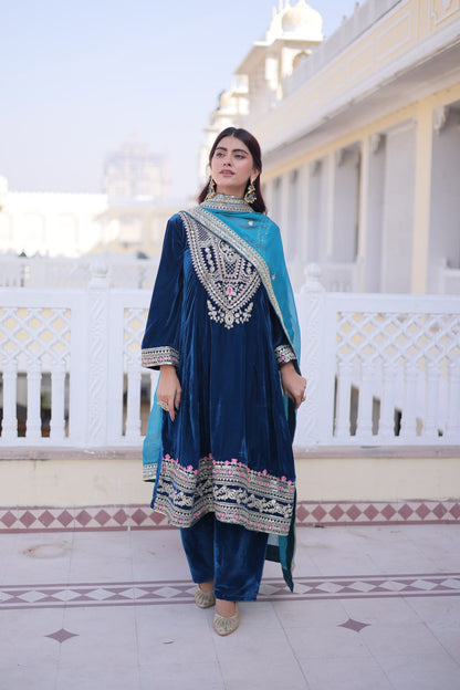 Velvet Kurti Pair