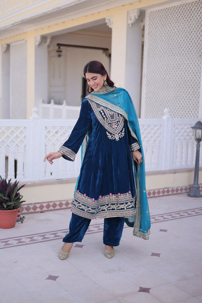 Velvet Kurti Pair