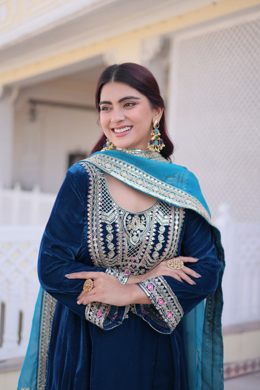 Velvet Kurti Pair