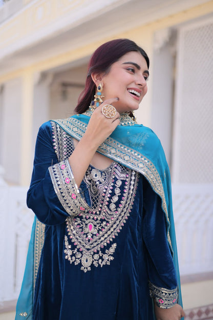 Velvet Kurti Pair