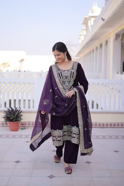 Velvet Kurti Pair