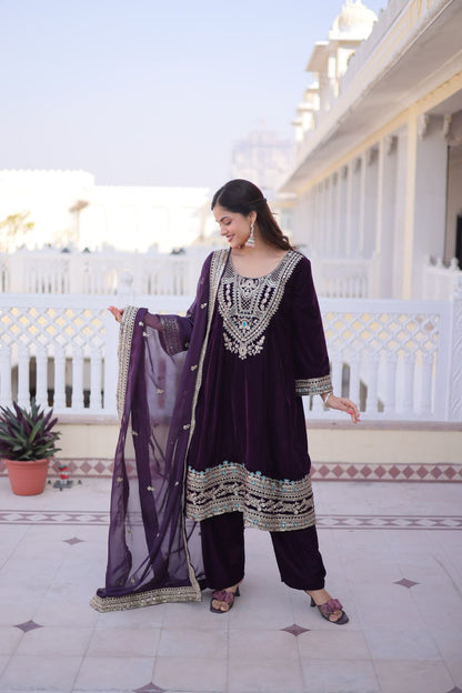 Velvet Kurti Pair