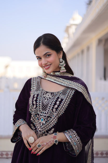 Velvet Kurti Pair