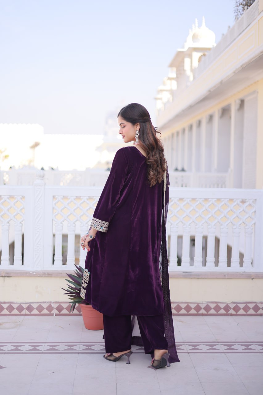 Velvet Kurti Pair