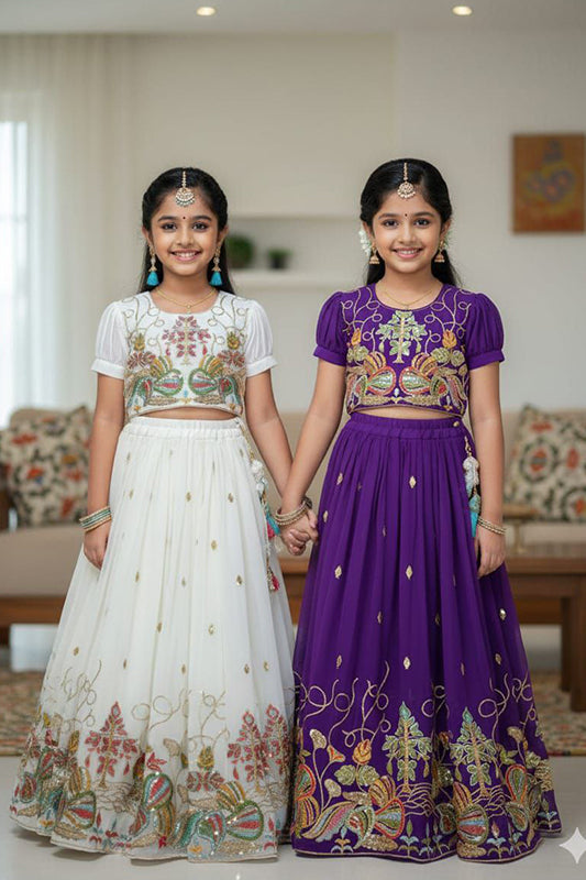 Heavy Faux Georgette - Lehenga Choli
