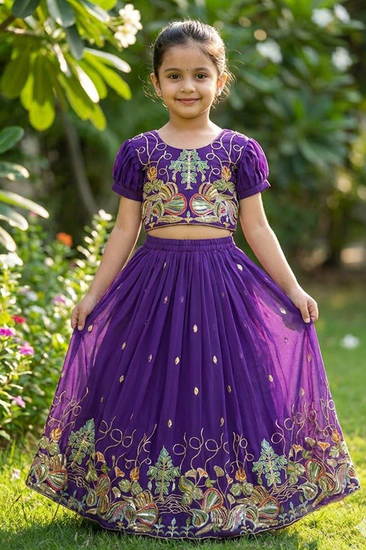 Heavy Faux Georgette - Lehenga Choli