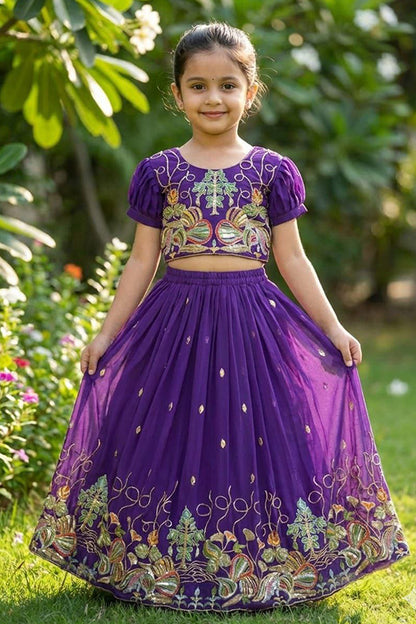 Heavy Faux Georgette - Lehenga Choli
