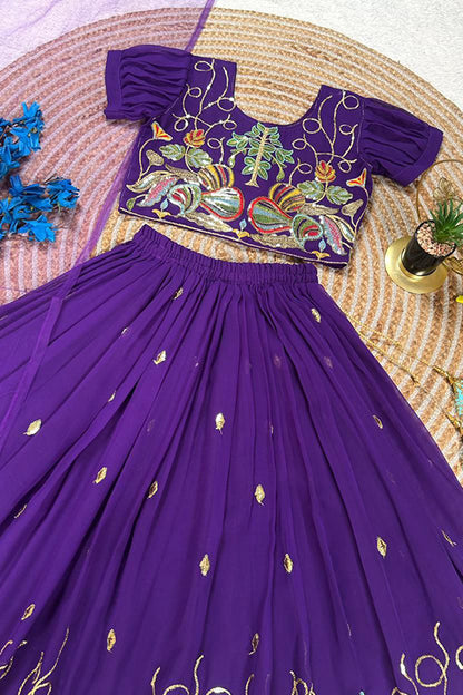 Heavy Faux Georgette - Lehenga Choli