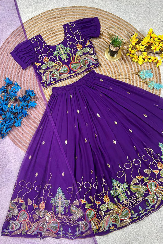 Heavy Faux Georgette - Lehenga Choli