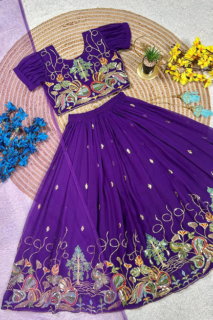 Heavy Faux Georgette - Lehenga Choli
