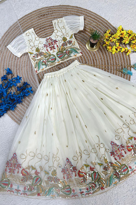 Heavy Faux Georgette - Lehenga Choli