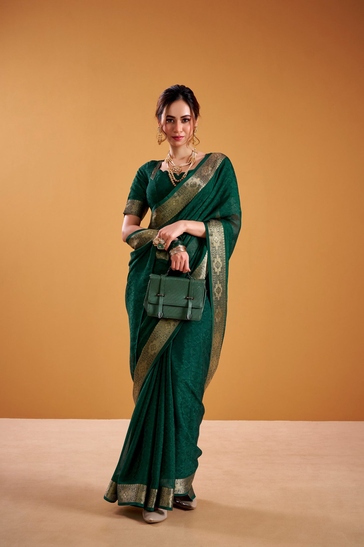 Poly Shimmer Saree