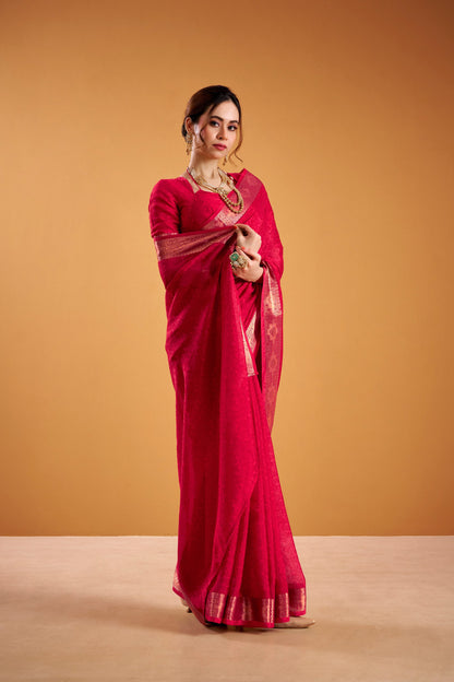 Poly Shimmer Saree