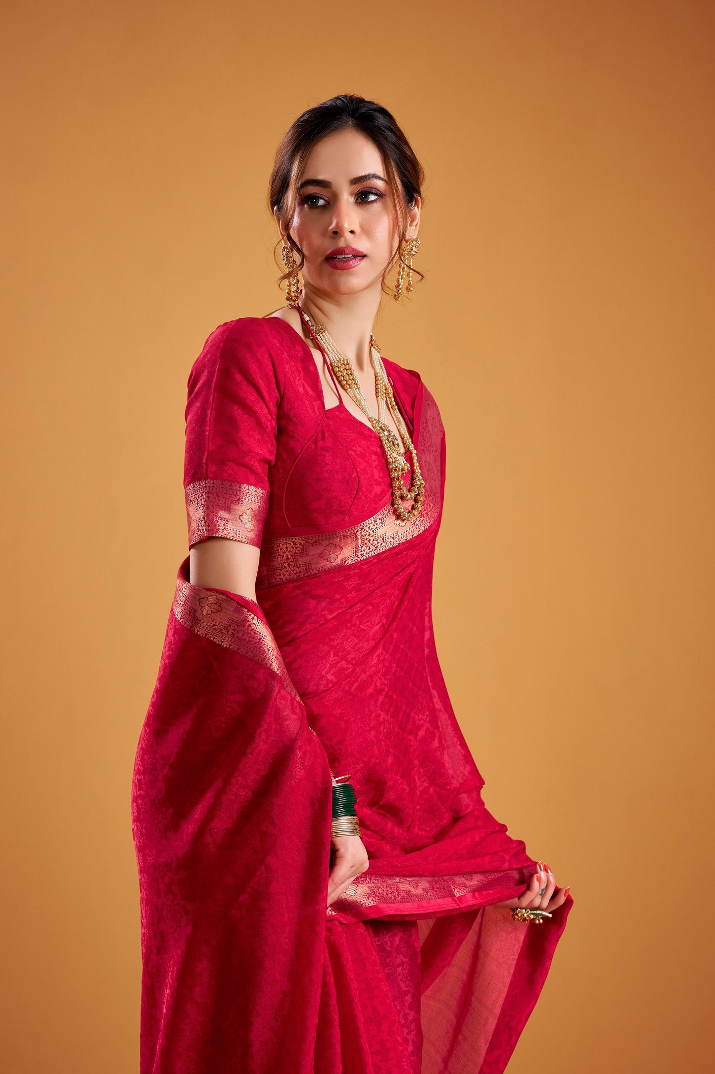 Poly Shimmer Saree