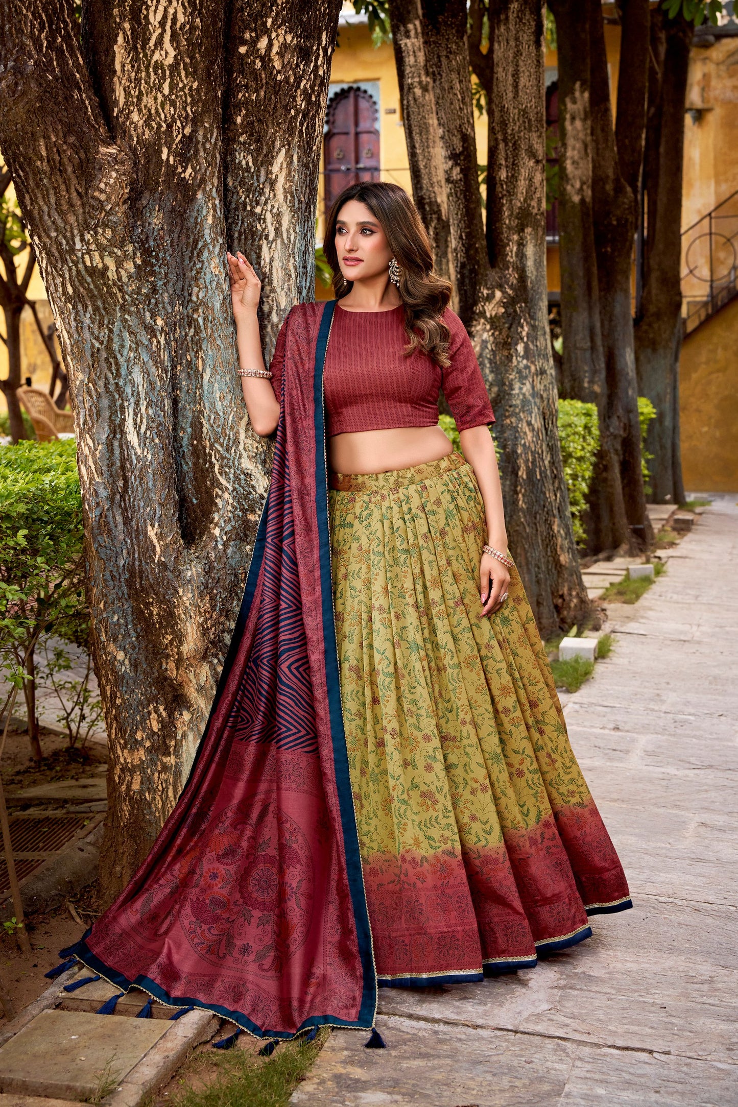 Vichitra Silk Lehenga Choli