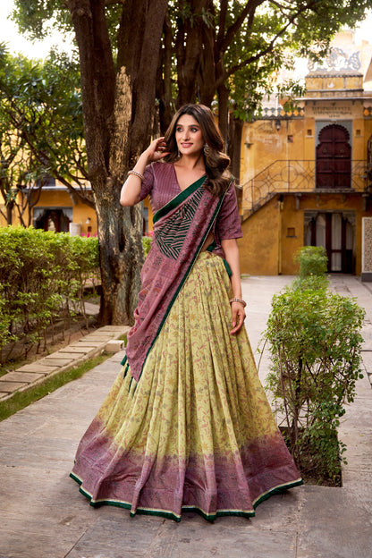 Vichitra Silk Lehenga Choli