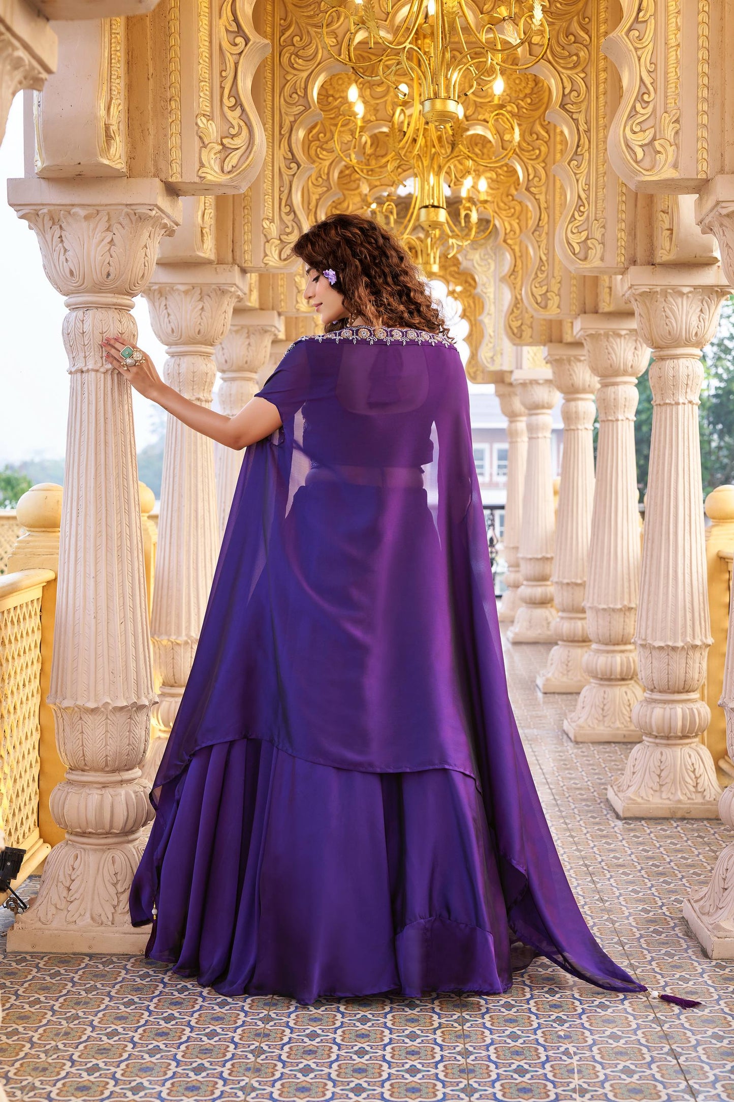 Indo Western Style Three Piece Choli