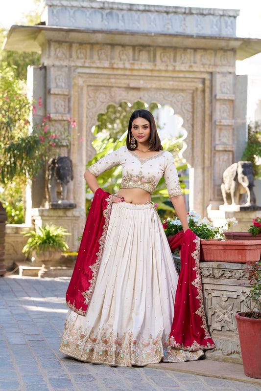 Vichitra Silk Lehenga Choli