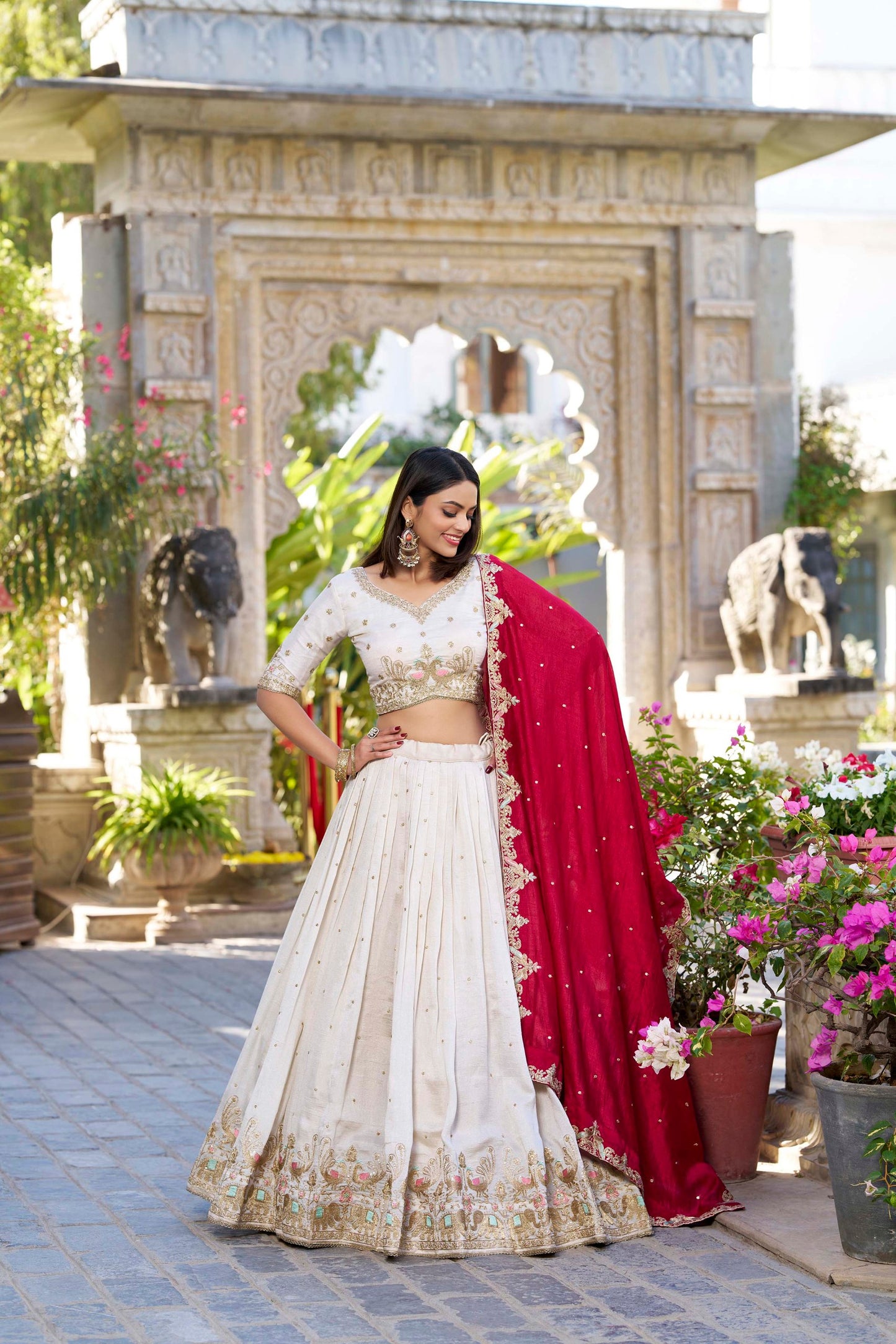 Vichitra Silk Lehenga Choli