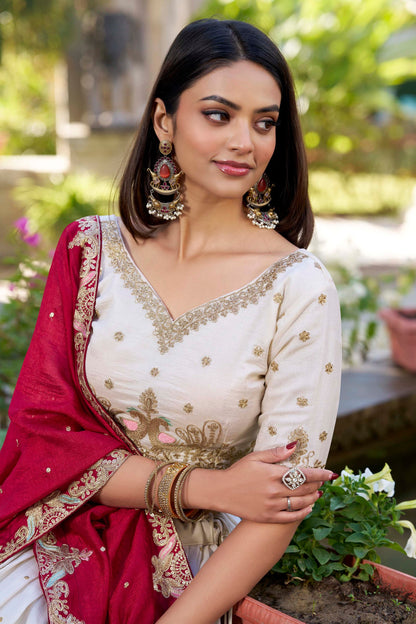 Vichitra Silk Lehenga Choli
