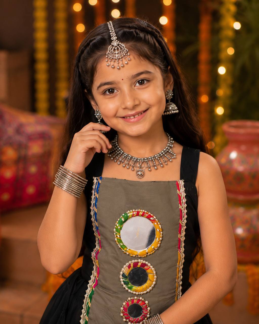 Navratri Mirror Work Outfit