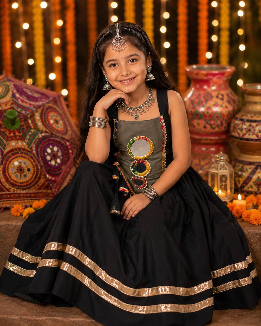 Navratri Mirror Work Outfit