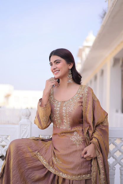 Fendi Crush Kurti Sharara Set