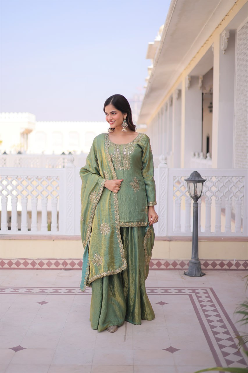 Fendi Crush Kurti Sharara Set