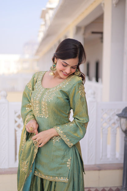 Fendi Crush Kurti Sharara Set