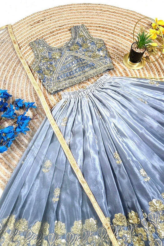 Soft Chinon Silk - Lehenga Choli