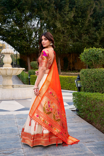 Jacquard silk Paithni Lehenga