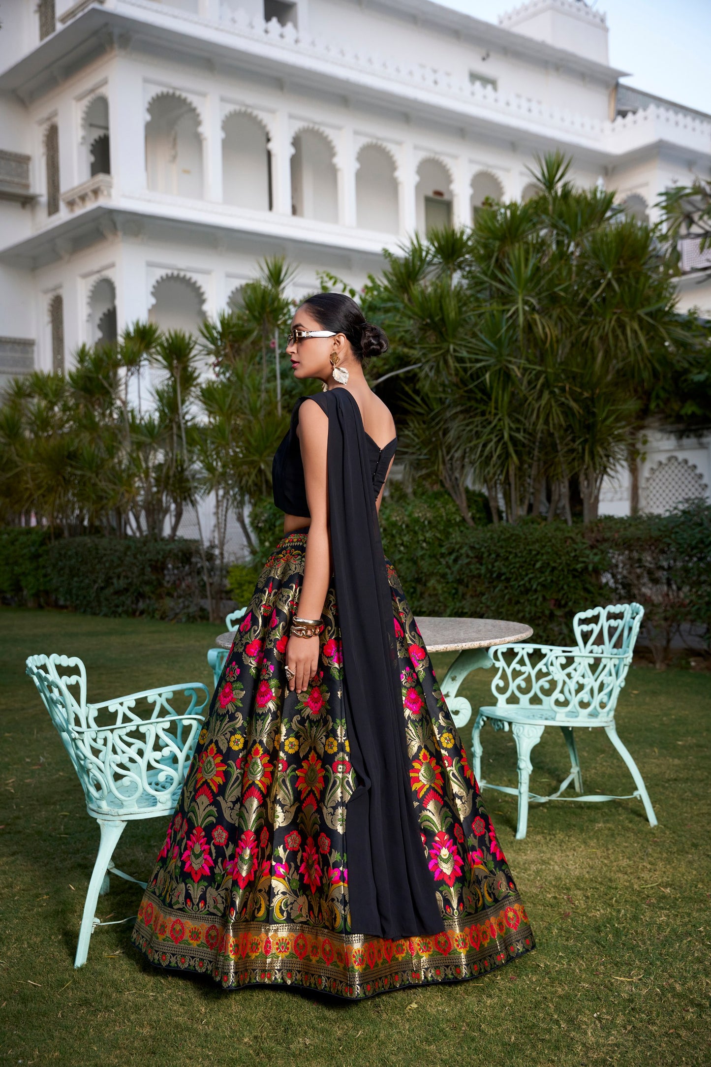 Stylish Blouse with Lehenga
