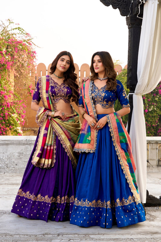 Vichitra Silk Wedding Lehenga Choli
