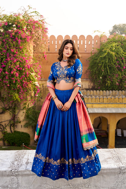 Vichitra Silk Wedding Lehenga Choli