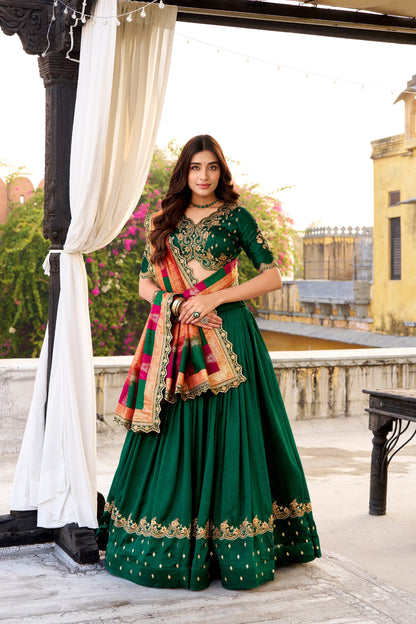 Vichitra Silk Wedding Lehenga Choli