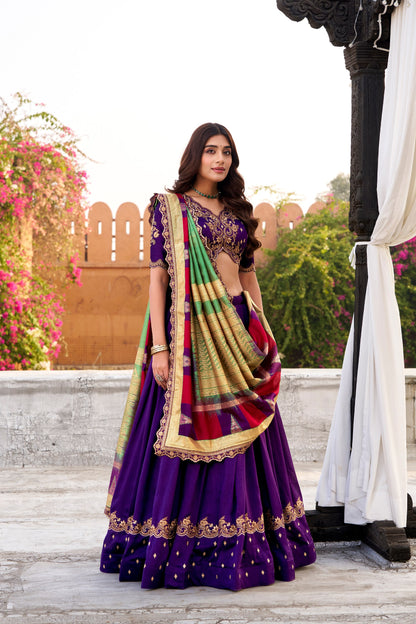 Vichitra Silk Wedding Lehenga Choli