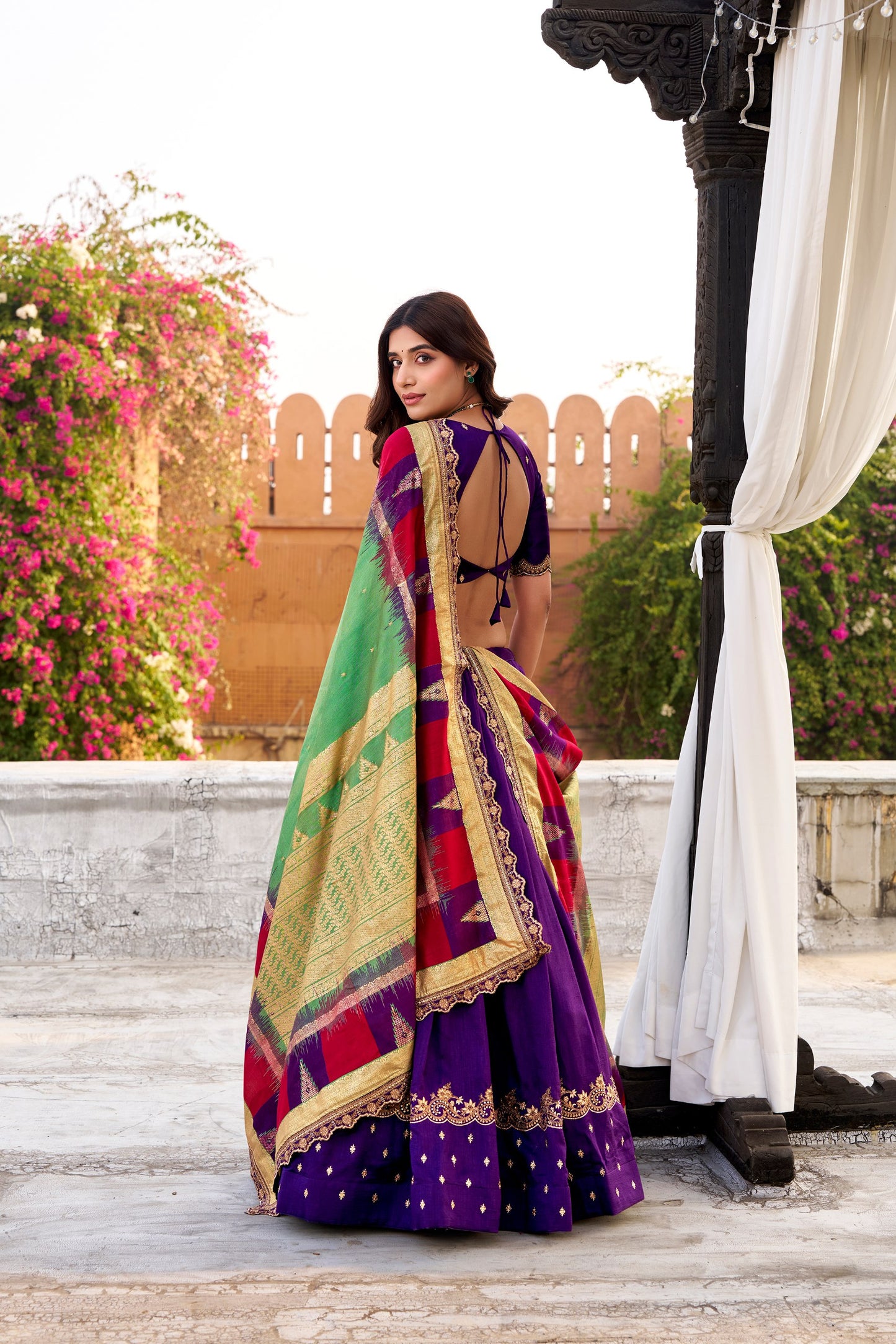 Vichitra Silk Wedding Lehenga Choli
