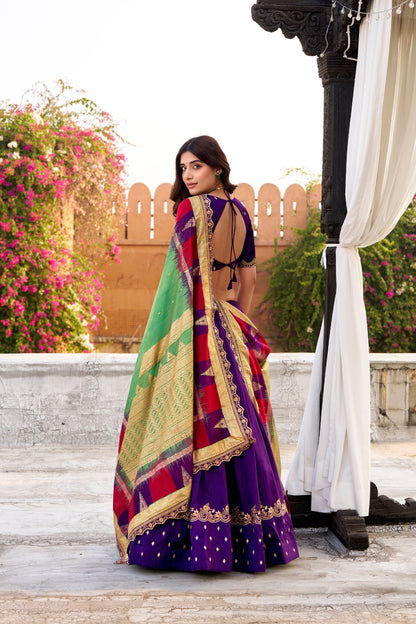 Vichitra Silk Wedding Lehenga Choli