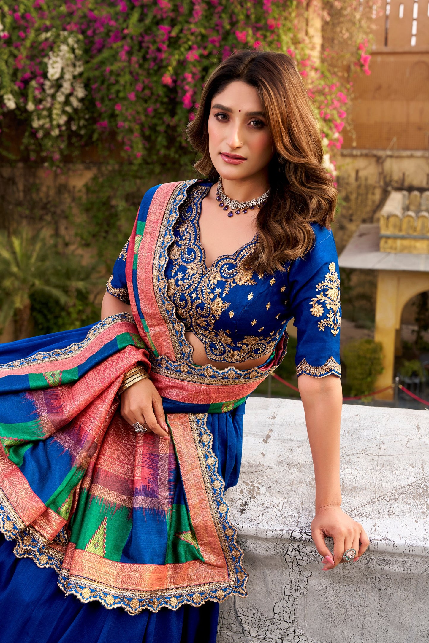 Vichitra Silk Wedding Lehenga Choli