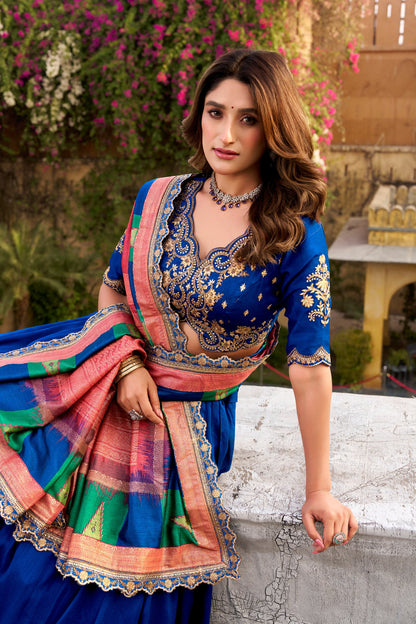 Vichitra Silk Wedding Lehenga Choli