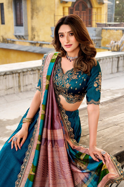 Vichitra Silk Wedding Lehenga Choli